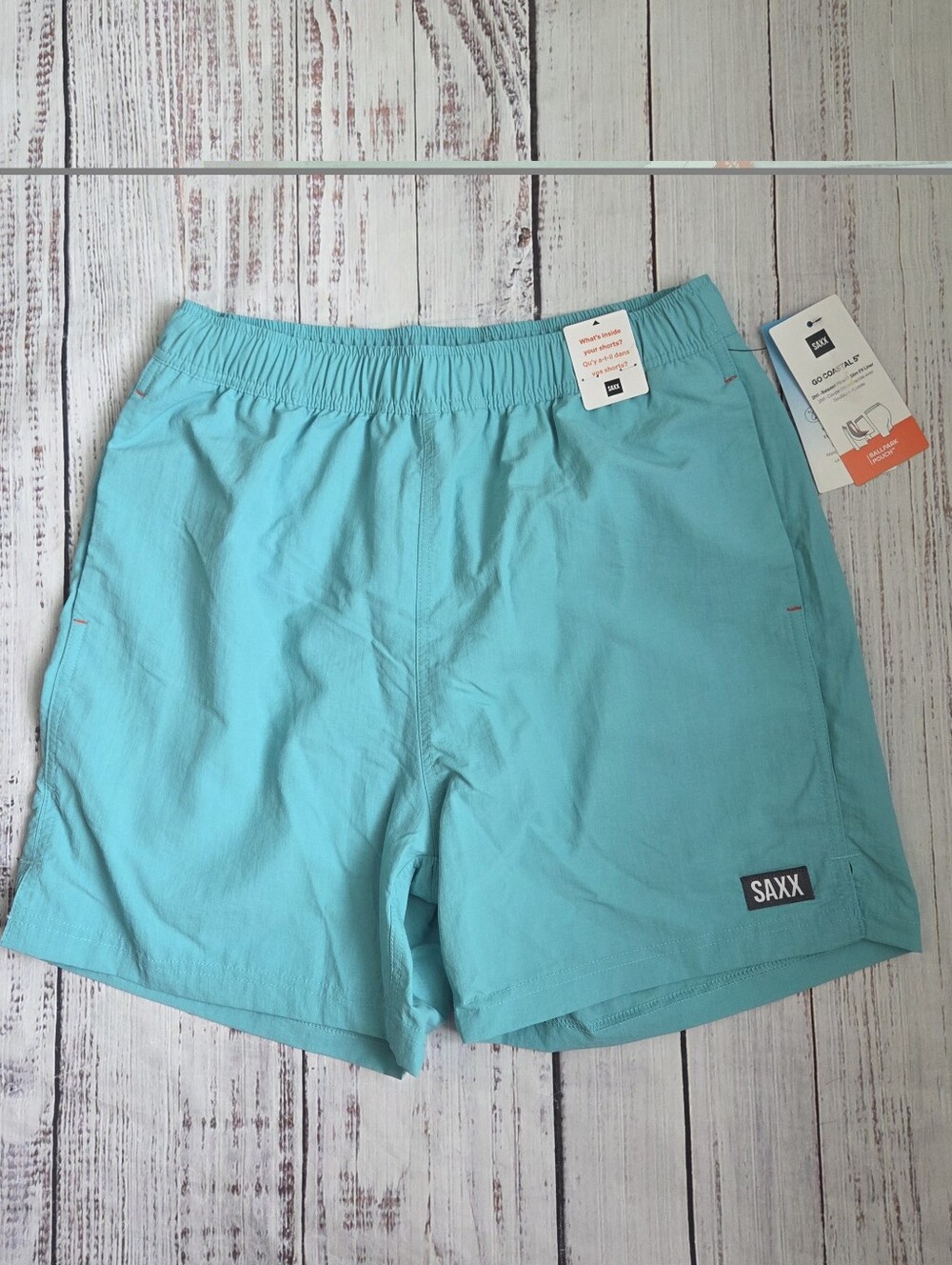 SAXX Men's Go Coastal 2N1 Volley 5" Shorts Built-in Pouch Support NEW Swim Small